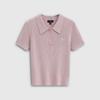 GAP Women's 2026 Spring Logo Ribbed Knit Polo Shirt