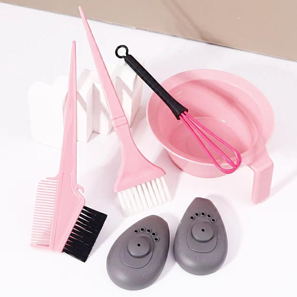 6pcs professional hair dye sets, hair dye bowl mixing brush, hair dye earmuffs, salon hair dye tools, Special for Real Hair Wigs