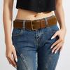 Women Fashion Luxury Design Suede Leather Wide Belt Casual Pin Buckle Waistband Business Waist Strap All-Match Clothes Decor
