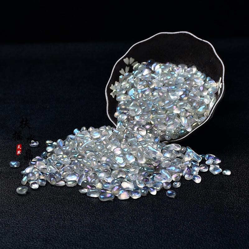 Blue Moonstone Crushed Particles for Aquarium, Landscaping, Flower Pots, and Decorative Paving.
