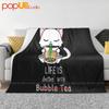 Bubble Tea Niedliche Katze Ultra-Weiche Decke Steppdecke Winter Sofaüberwurf Bettbezüge