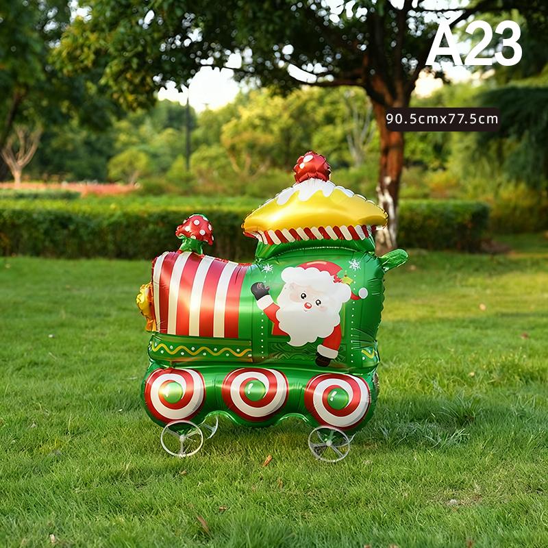 4D Cartoon Foil Balloons Elephant Stand Walking Balloon With Wheel For Kids Birthday Party Decoration Baby Shower