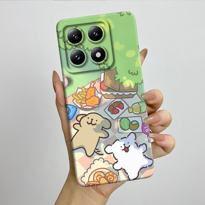 For Xiaomi 14T Pro Phone Case 14Tpro Soft Silicone TPU Sweet Painted Casing Cartoon Printed Shockproof Protective Back Cover