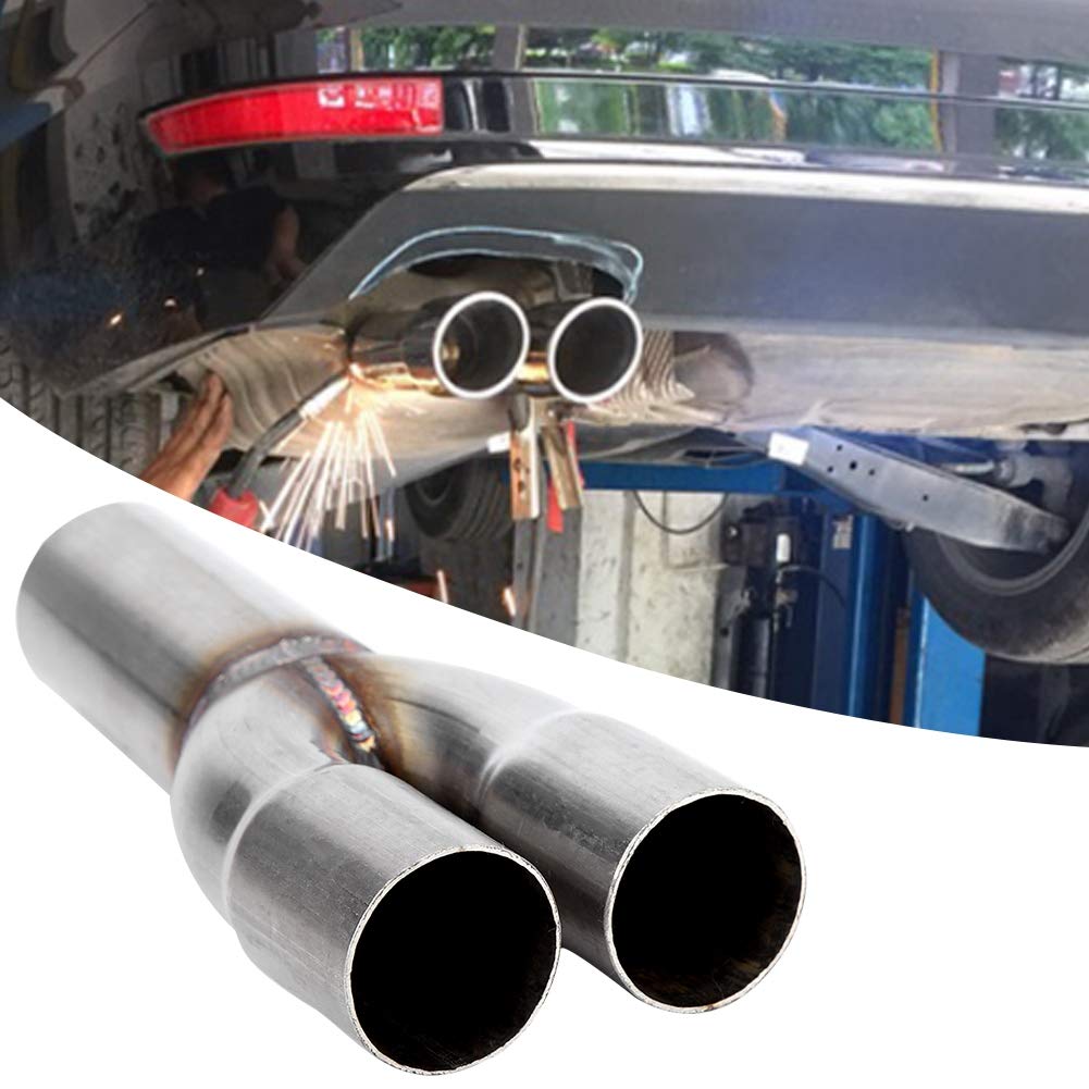 Exhaust Pipe Expander, 2:1 Stainless Steel Merge Cock Dual 1.5 Inner Diameter Inlet Single