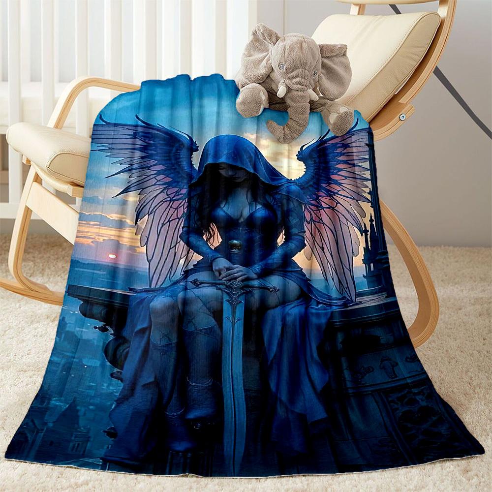 Gothic Style Blanket Soft Warm Cozy Suitable for Office Chair Bedding Chair for All Occasions Modern Gift for Travel Home Birthdays