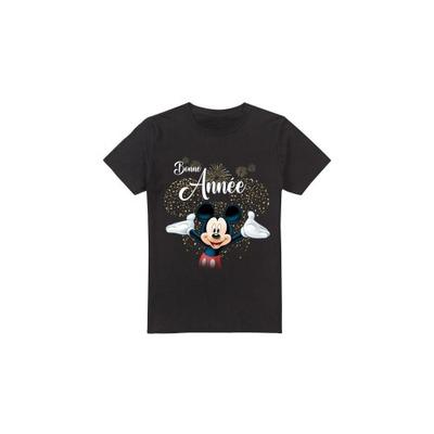 Herren Französisch Mickey Mouse Feuerwerk Neujahr T-Shirt