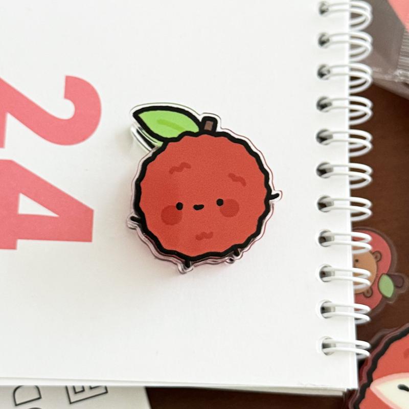 Cartoon Fruit Decorative Gift Sealing Clip Memo Clip Pp Clip For Students Cute Little Items