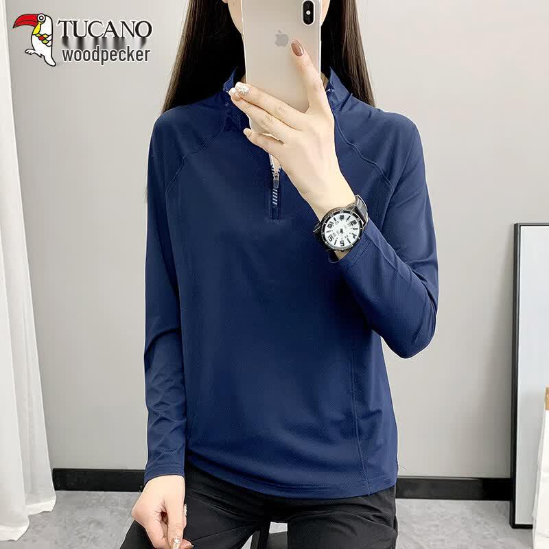 TUCANO Women s Quick-Dry Half-Zip Long-Sleeve T-Shirt XL