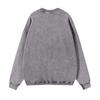 Men's Solid Color Washed Long Sleeve Round Neck Tops Men's Casual Fashion Tops
