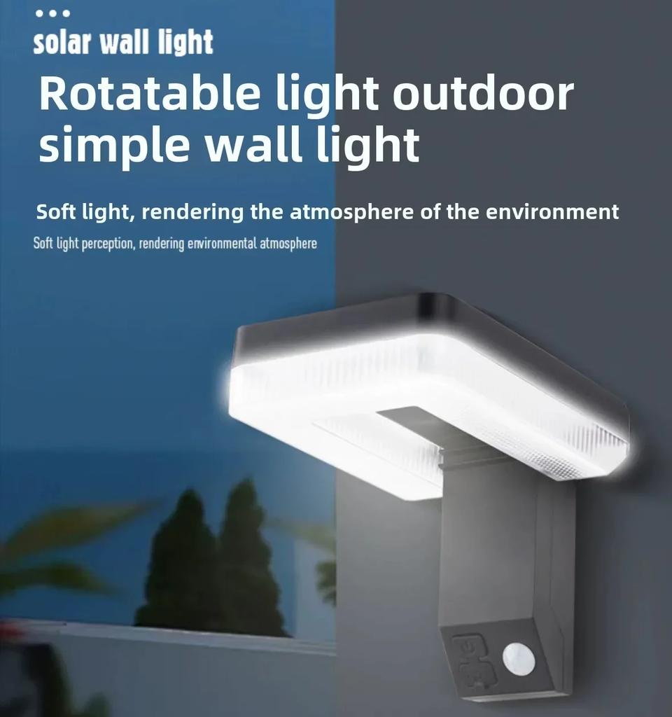 DurableDurableOutdoor Solar Garden Wall Light Led Courtyard Human Body Induction Wall Light Waterproof Corridor Aisle Light