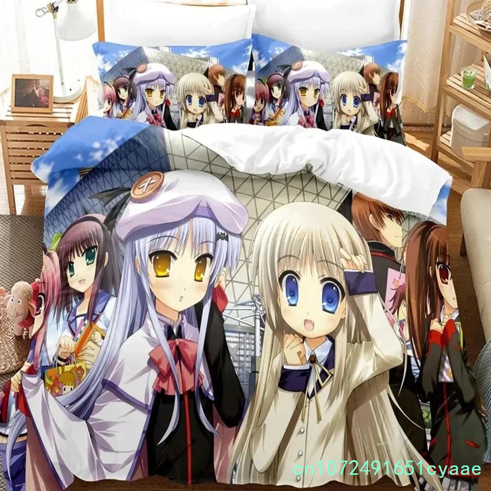 3D Print The Little Busters Anime Bedding Set 3D Printed Suitable For Bedroom Duvet Cover Set With Pillowcases Kids Home Textile