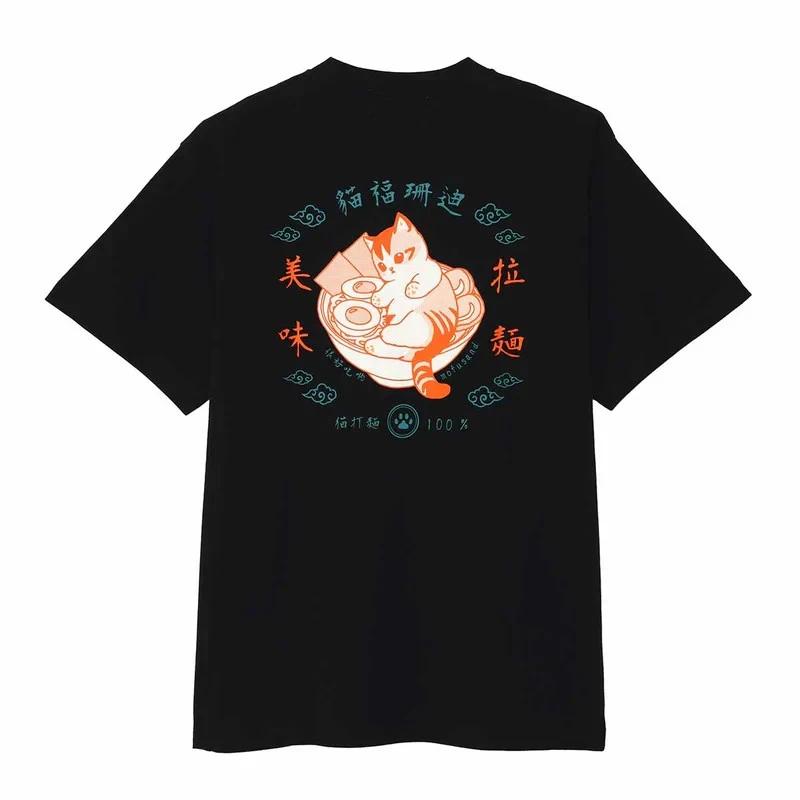Mofusand Tshirt Chinesestyle Raunisex Black 2025 Summer Japan Limited Original L