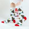 Creative Christmas Socks Cartoon Snow Tree Mid-Calf Cotton Blend Casual Men Women