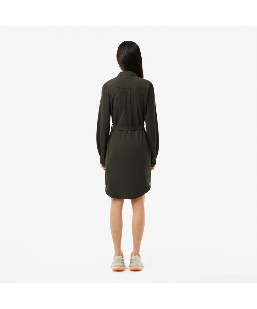 Lacoste Women'S Belted Pique Shirt Dress Ef3263-54N L7A