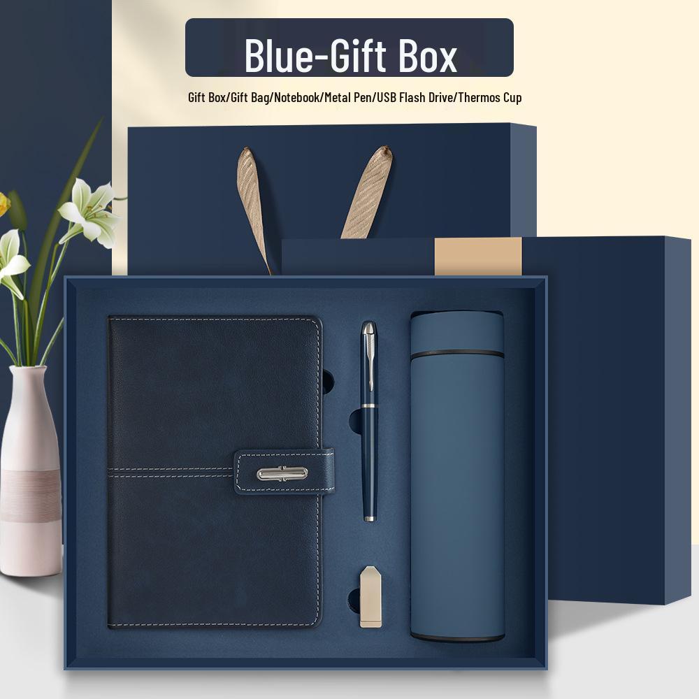 Custom Business Gift Set: Notebook & Thermos Cup for Office Use