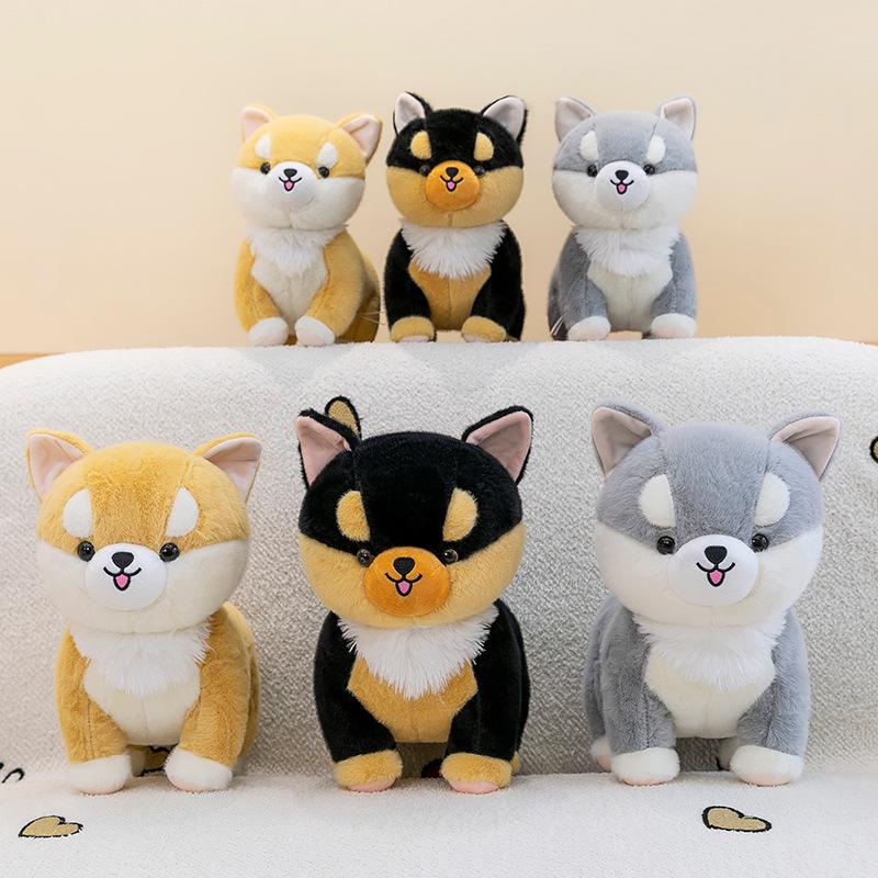 

Corgi Dog Plush - Pastoral Heart Butt Puppy Birthday Gift 32 cm [0.23 kg] чорний