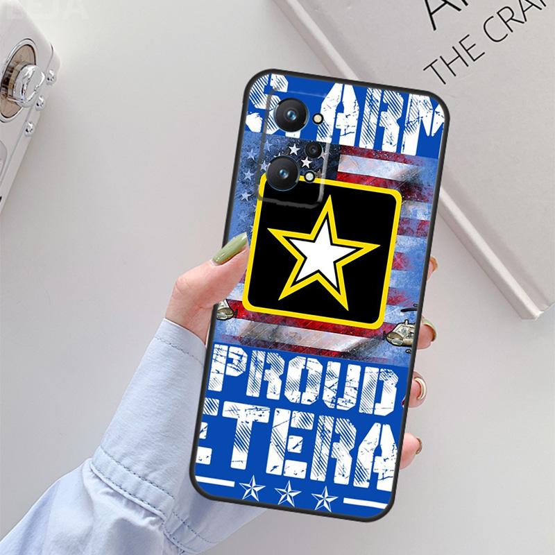 U.S Army Flag For Realme 14 12 10 11 13 Pro Plus GT 6 6T 5 GT7 Pro C61 C55 C51 C21Y C25S C67 C75 C53 Case