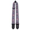 P Leathers Guitar Strap Nylon Pink and Blue Floral Print Adjustable For and Electric Guitars Made in Canada Perri's Ltd. - - - - - Acoustic, Bass, -