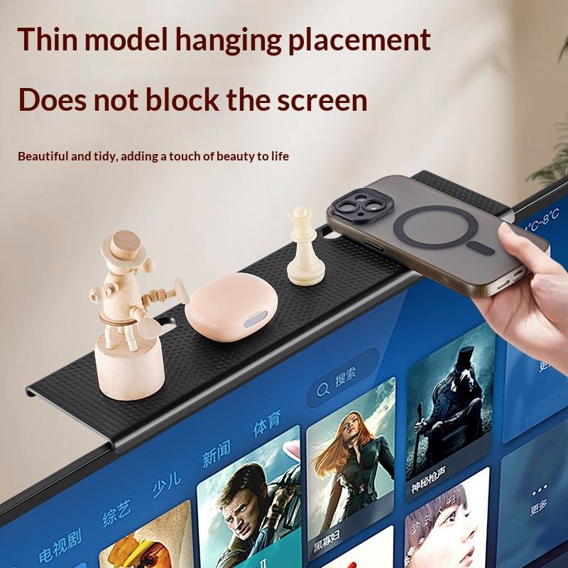 1Pcs Home Computer Monitor Screen Top Storage Rack Tv Screen Top Storage Shelf Tv Media Box Router Shelf Rack Home Organizer