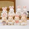 Xiaoxiangfeng Sitting Rabbit Plush Toy Cute Princess Dress Little Rabbit Rag Doll Girl Gift