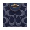 New COACH Denim Wallet Medium Size Women's Blue CZ344-IMXIA