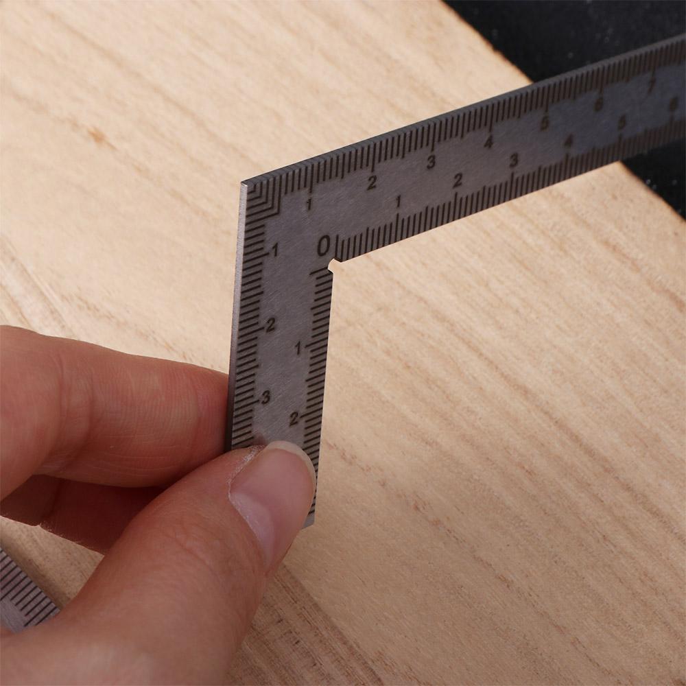 Stainless Steel L Square Ruler Measuring Tool High-Accuracy Metal Ruler Small Frame Double-Sided Mini Ruler Educational