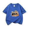 Kids Cotton T Shirt Retro Watercolor Offroad Car Print Crew Neck Short Sleeve Tee Casual Breathable Boys Girls Summer Tops
