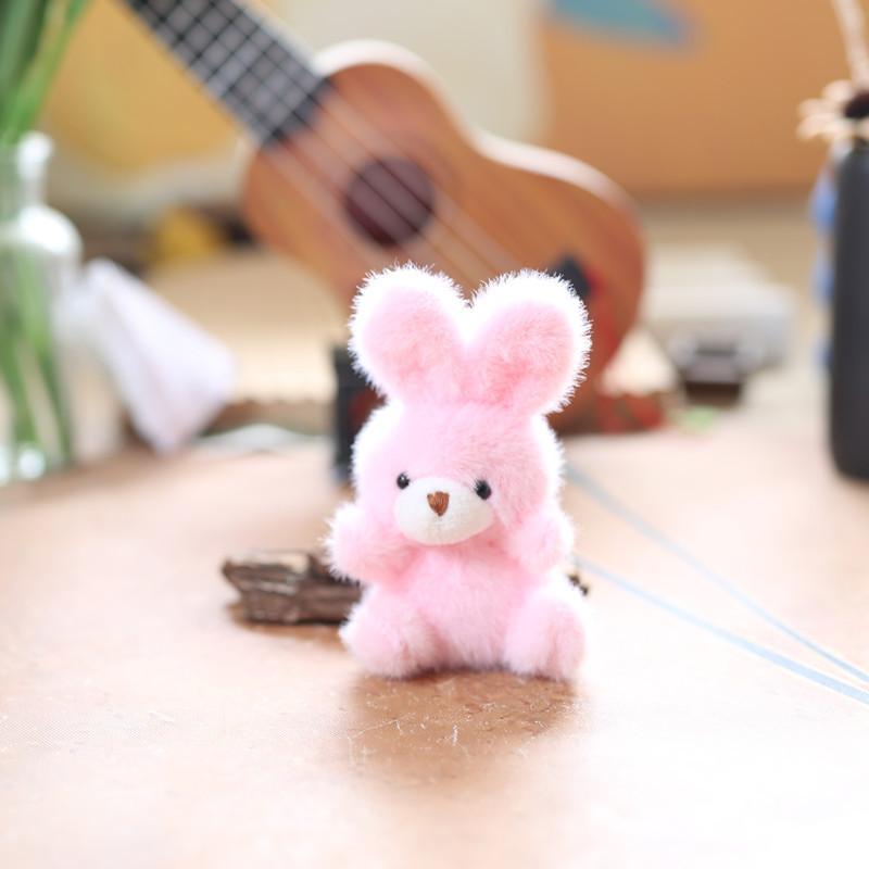 Rabbit Bear Cute Bunny Plush Keychain Pp Cotton Kids Adults Decoration Backpack