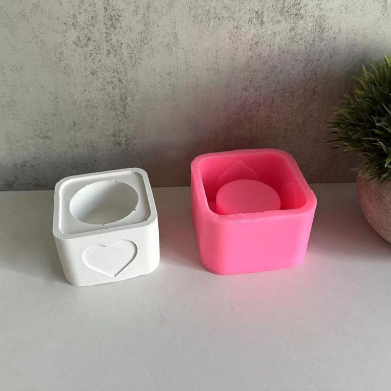 3D Candlestick Silicone Mold Candle Cup Molds Gypsum Candle Holder Mould Stylish Tealight Home Decorations Moulds