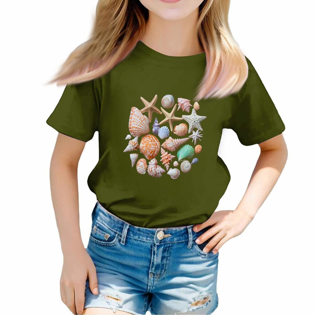 Toddler Girl Boy T-Shirts Kids Top Boys And Girls Printed Short Sleeved T-shirt