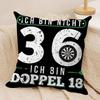 Funny ICH BIN BULLSEYE Cushion Cover Soft Plush Fabric DoubleSided Printed Cushion Covers for All Seasons Modern Home Decor
