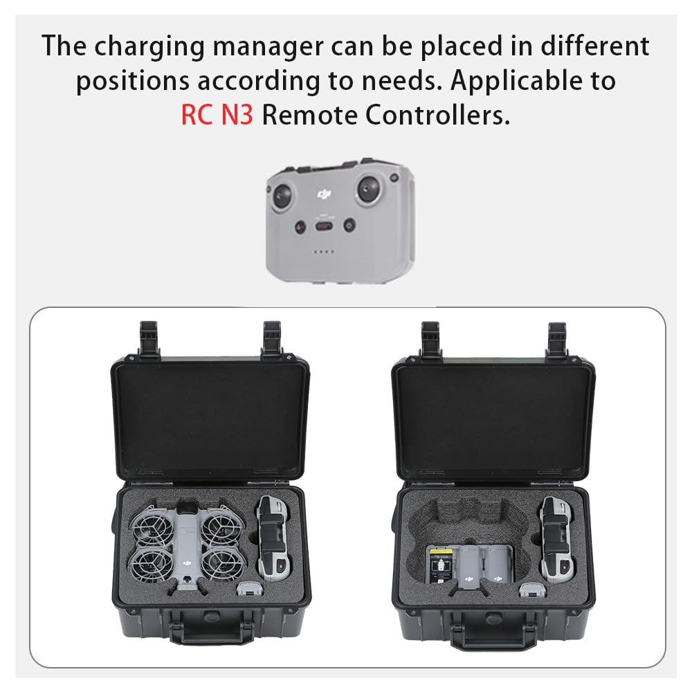 DJI Neo 2 Drone Storage Case, Waterproof Hard Carrying Case, Large Capacity, Full Protection, Dustproof, Shockproof, and Convenient to Carry