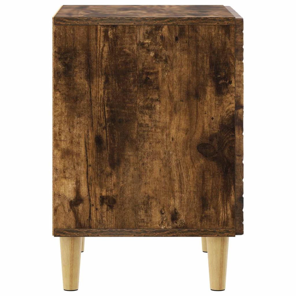 Nightstand Set of 2 Smoked Oak Finish 43 x 34.5 x 50 cm
