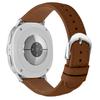 Replacement Strap for Samsung Galaxy Watch8 44mm/40mm/Classic 46mm Litchi Texture PU Leather Watch Band with Metal Buckle