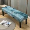 Dining Bench Cover Stretch Upholstered Bench Slipcover Printed Bench Seat Protector Rectangle Bench Covers for Dining Room Bedroom Living Room Kitchen