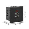 5V 2.1A Dual USB Power Socket Embedded Desktop Socket USB Charging Panel Module For Mobile Phones Tablets Ipad Chargers
