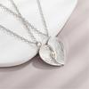Friendship Pendant Necklace Set Magnetic Clasp Neck Chain Pair Women's Best Friend Necklaces with Heart Pendant