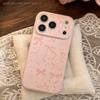Pink bow phone case suitable for iPhone 16, iPhone 17, and iPhone 17 Pro Max