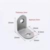 Stainless Steel Corner Code 90 Degree Right Angle Fixator Angle Iron L-shaped Triangular Bracket Layer Plate Furniture Tool