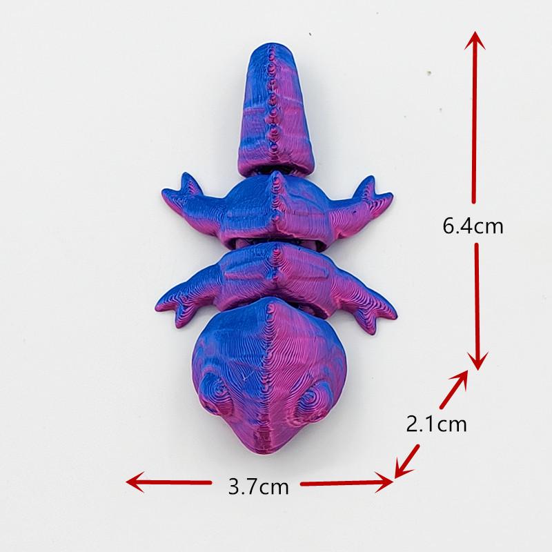 

3D Printed Multicolor Gradient Articulated Animal Models – Cute and Funny Small Gifts