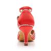 Women's Latin Dance Shoes Satin Dancing Shoes Salsa Party Ballroom Dancing Shoes High Heeled 7cm