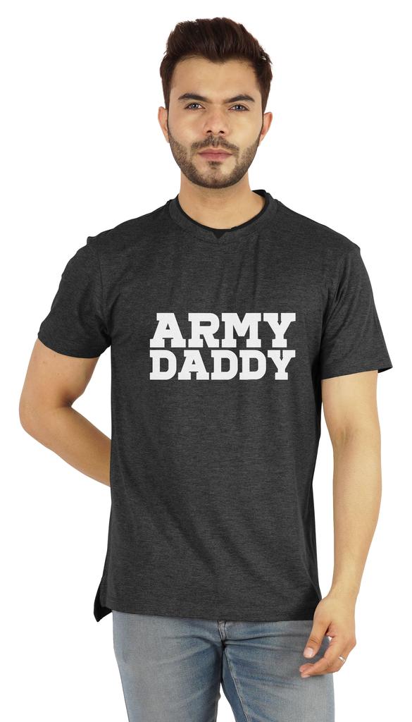 Inkmeso Men  s Tshirt For Military Pride Dad Graphic Quote   Army Daddy   Tee Cotton Jersey