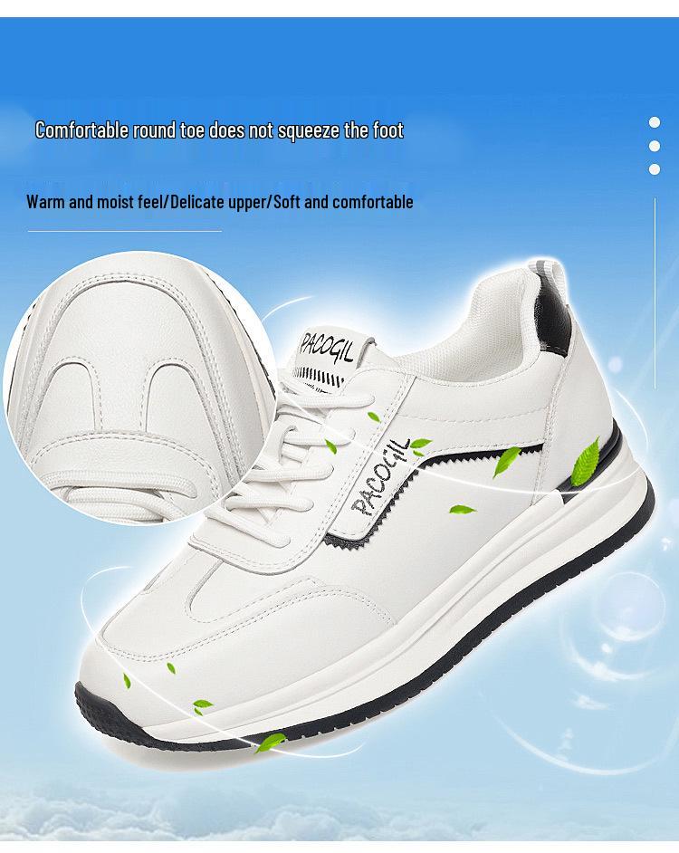 Women's Lightweight Soft Sole Sneakers - Casual White All-Match Travel & Running Shoes for Spring & Autumn