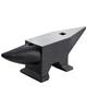 Cast Steel Anvil, 132 Lbs(60kg) Single Horn Anvil with Large Countertop and Stable Base, High Hardness Rugged Round Horn Anvil Blacksmith