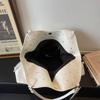 Star Print Tote Bag for Women Fashion Handbag with Star Charm Drawstring Detail