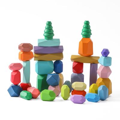 Promise Babe Building 38 Different Candy Balance Educational Color Fingertip Early Can Be Used by and Blocks, Pieces, Sizes, Style, Colorful, Wooden,