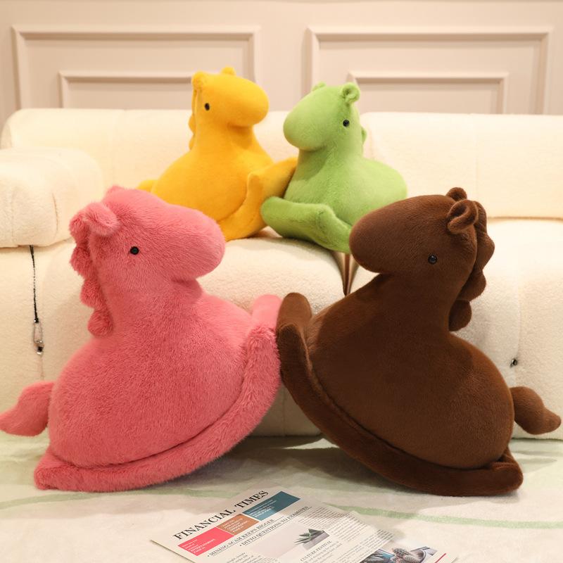 Creative soft rocking horse throw pillow plush toy doll pony doll girl play house children doll