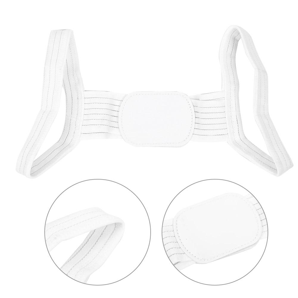Posture Corrector Breathable Shoulder Back Straightener Adjustable Upper Back BraceL White