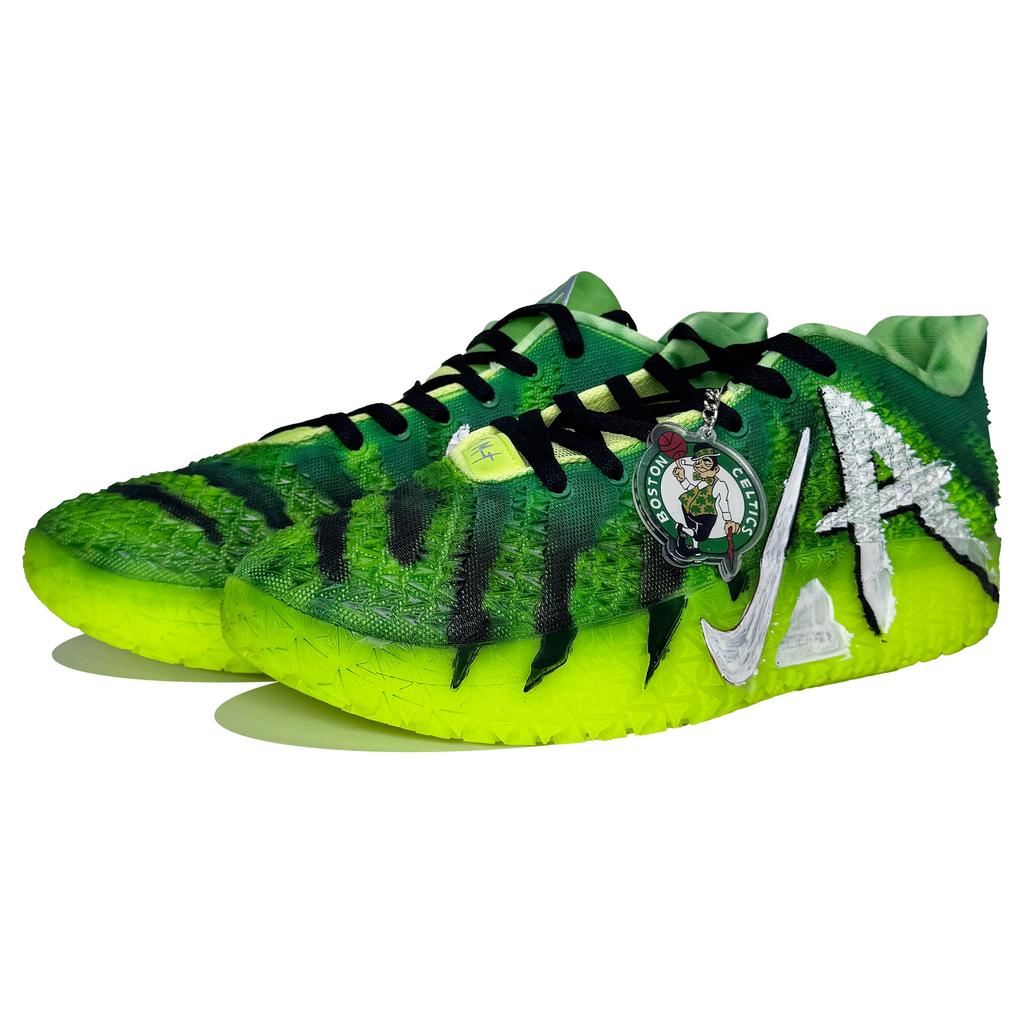 Nike Scarpe da Basket Ja Morant 3 Rimbalzi Basse da Uomo Bianco Verde HV9924-700(Team1521-)