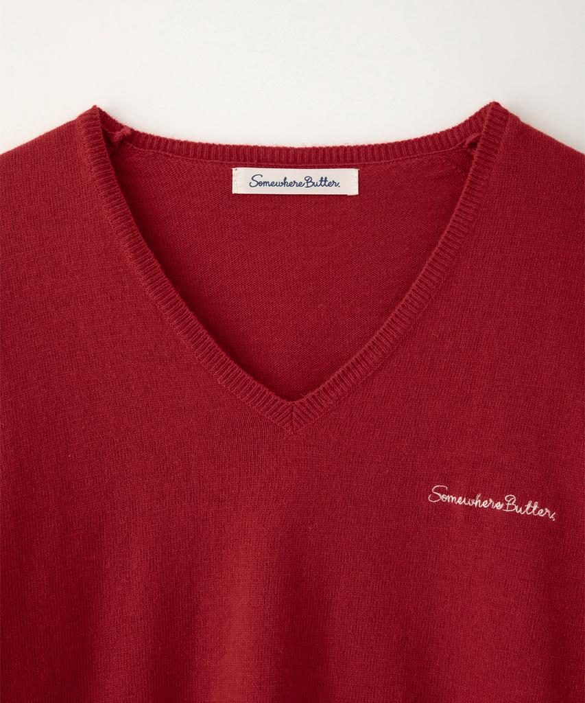 Sseomweeobeoteo Roe V-Neck Knit - Red